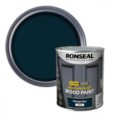 Ronseal 10 Year Weatherproof Wood Paint Satin Midnight Blue 750ml